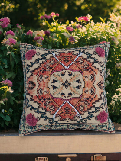 Izi Embroidered Cotton Cushion