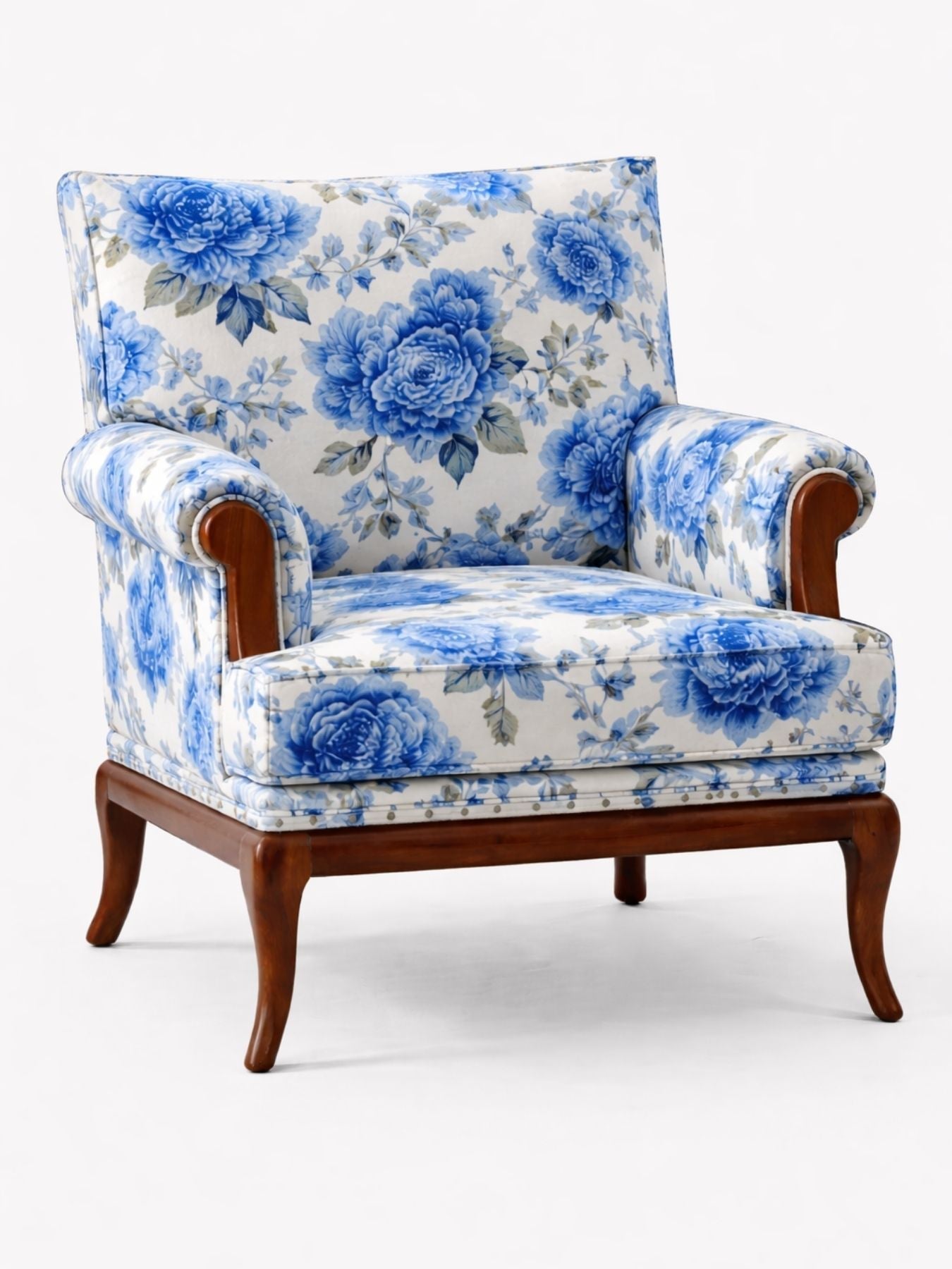 Yutaka Velvet Fabric Armchairs