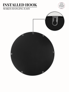Rosegold Round Mirror in Steel Frame