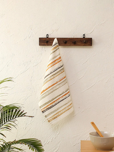 Sandhya Cotton Set Of 2 Kitchen Towel-Orange-8903773001262