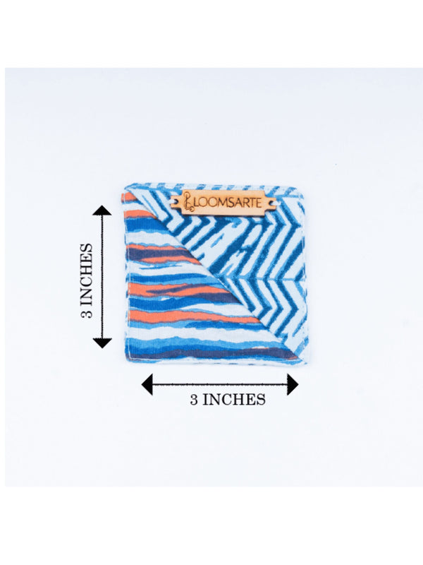 Blue Zebra Square Bookmark