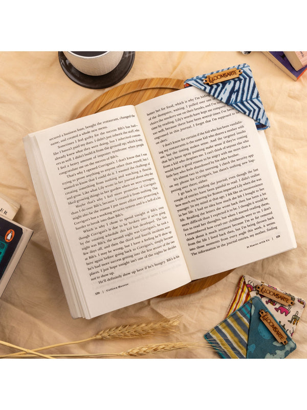 Blue Zebra Square Bookmark
