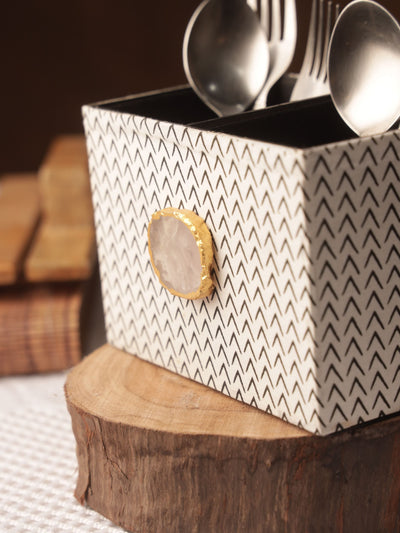 Black & White Cutlery Holder