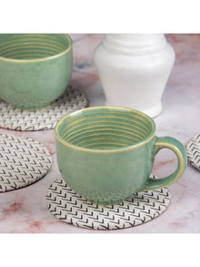 Black & White Coaster Round Set Of 4