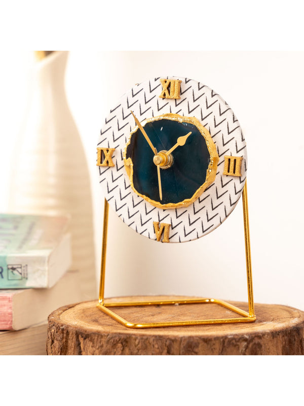 Black & White Desktop Clock Round
