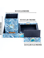 Blue Zebra Desk Set