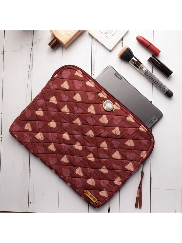 Red Bagru Ipad Sleeve