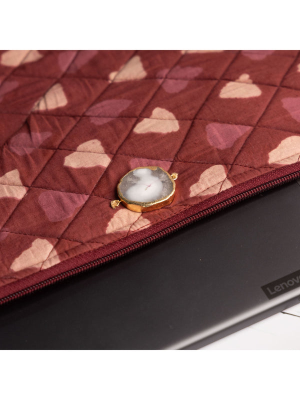 Red Bagru Ipad Sleeve