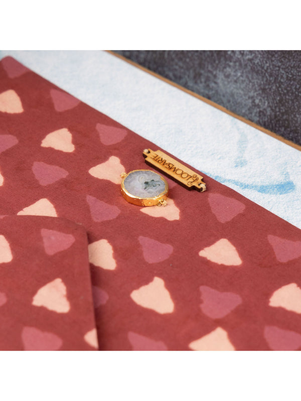 Red Bagru Ipad Envelope Sleeve