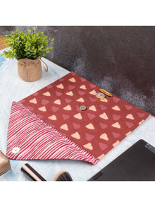 Red Bagru Ipad Envelope Sleeve