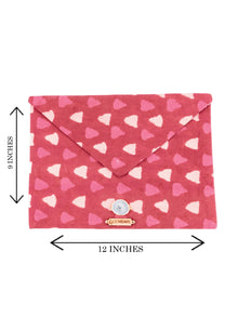 Red Bagru Ipad Envelope Sleeve