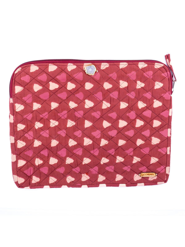Red Bagru Laptop Sleeve