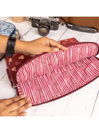 Red Bagru Laptop Sleeve