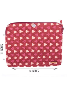 Red Bagru Laptop Sleeve