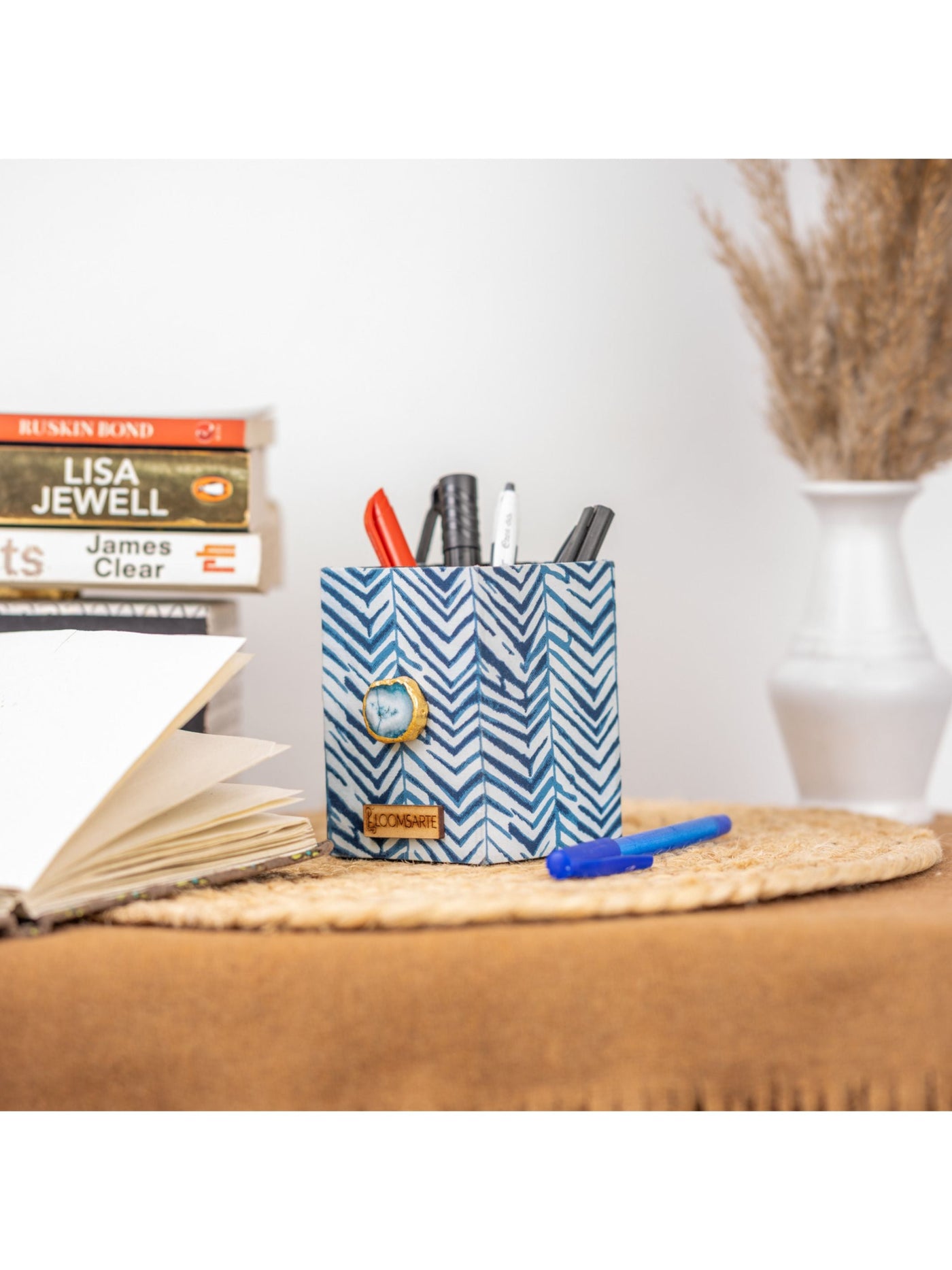 Blue Zebra Pen Stand