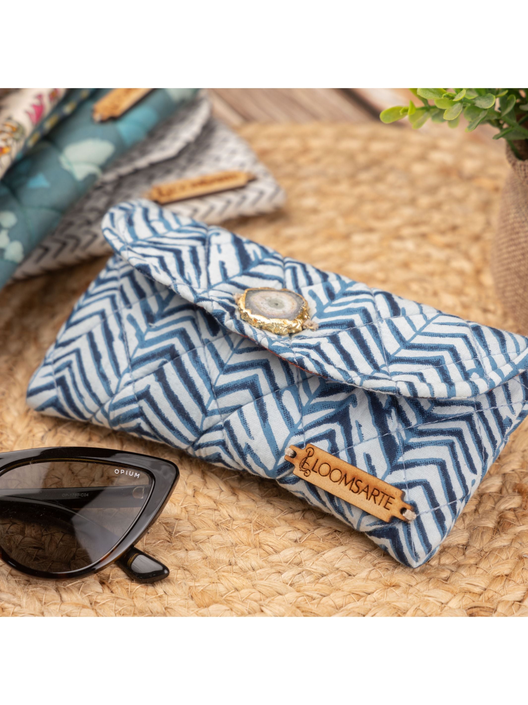 Blue Zebra Spectacle Case