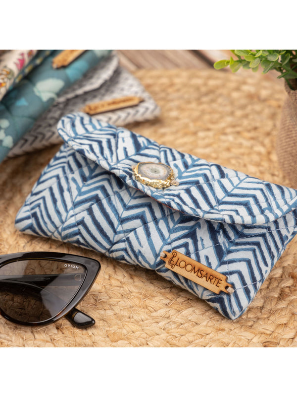 Blue Zebra Spectacle Case