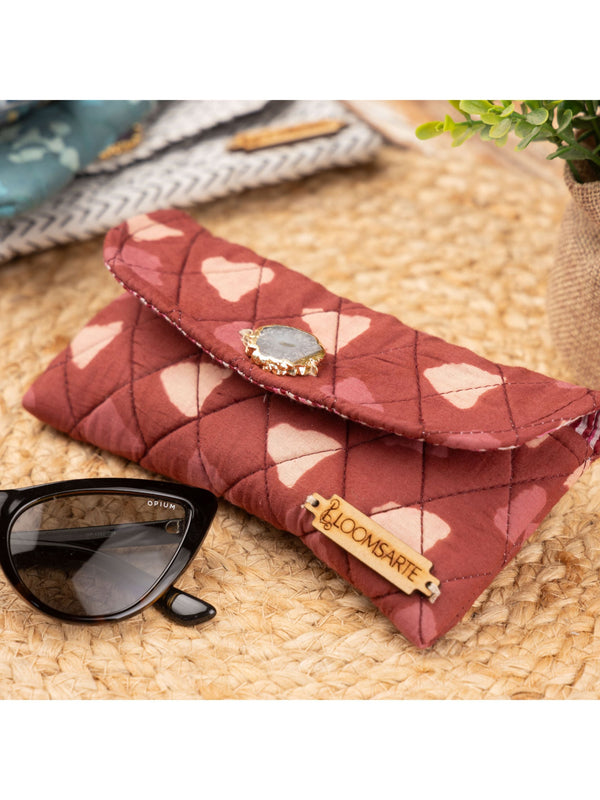 Red Bagru Spectacle Case
