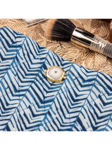 Blue Zebra Travel Pouch