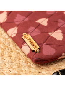 Red Bagru Travel Pouch