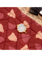 Red Bagru Travel Pouch