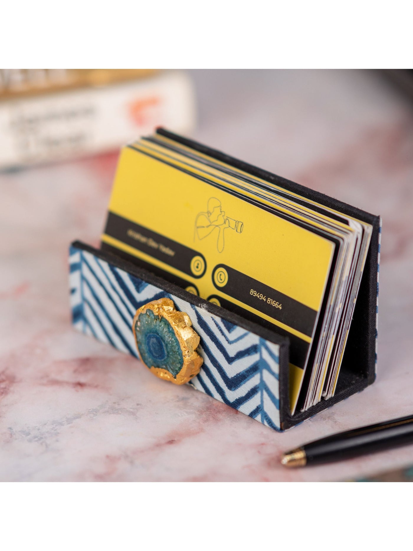 Blue Zebra Visiting Card Holder