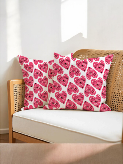 Love Strings Cushion Cover for Valentine - Velvet - 16x16in