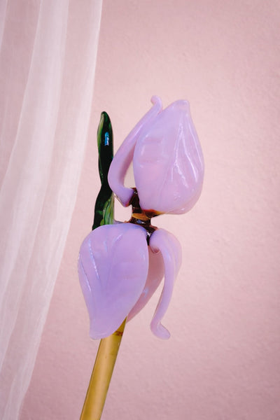 Laveder Whisper- Glass Rose (10")