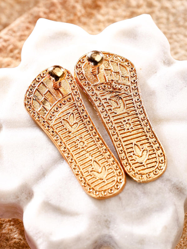 Laxmi Charan Paduka in Brass & Marble Base