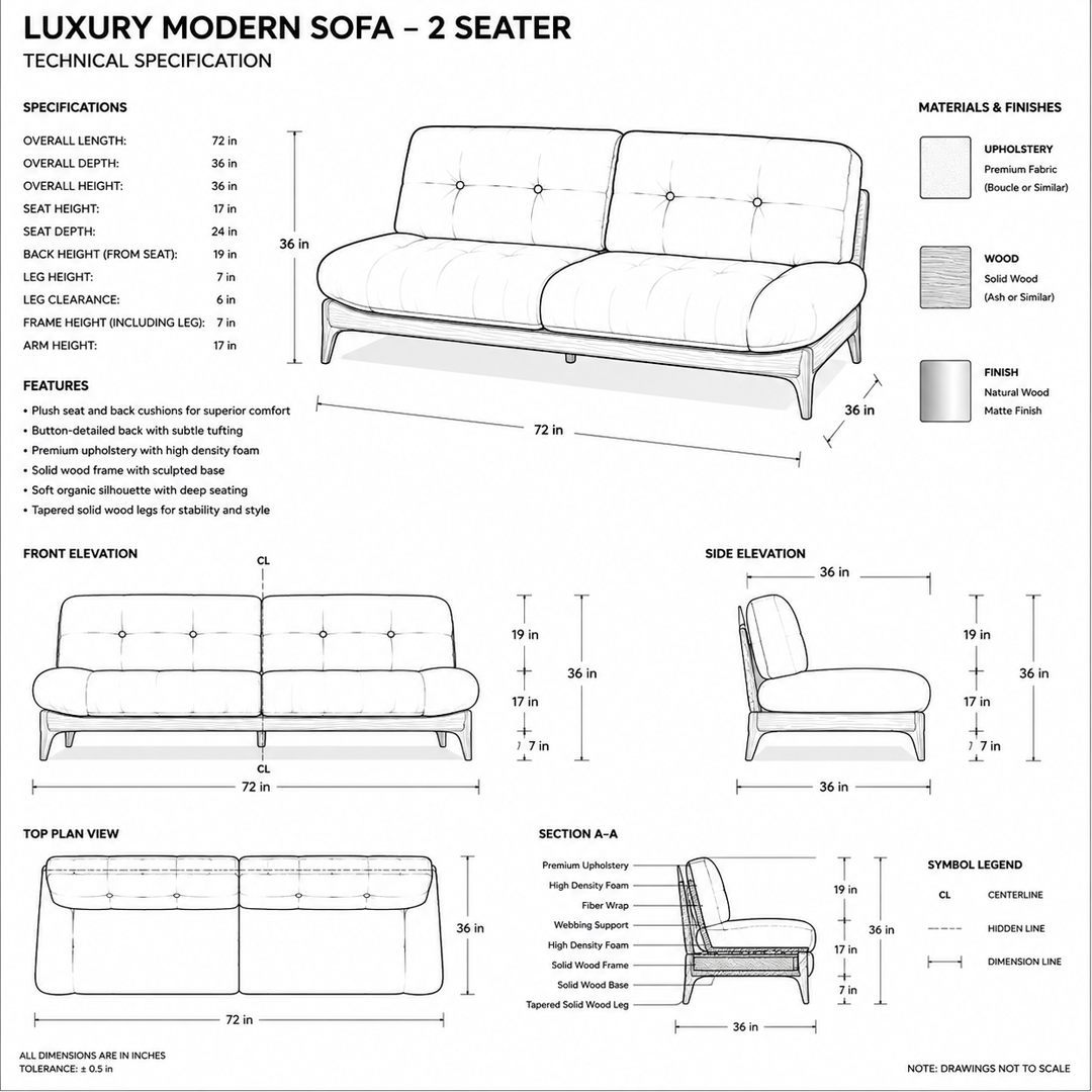 Linea Sectional - Sofa