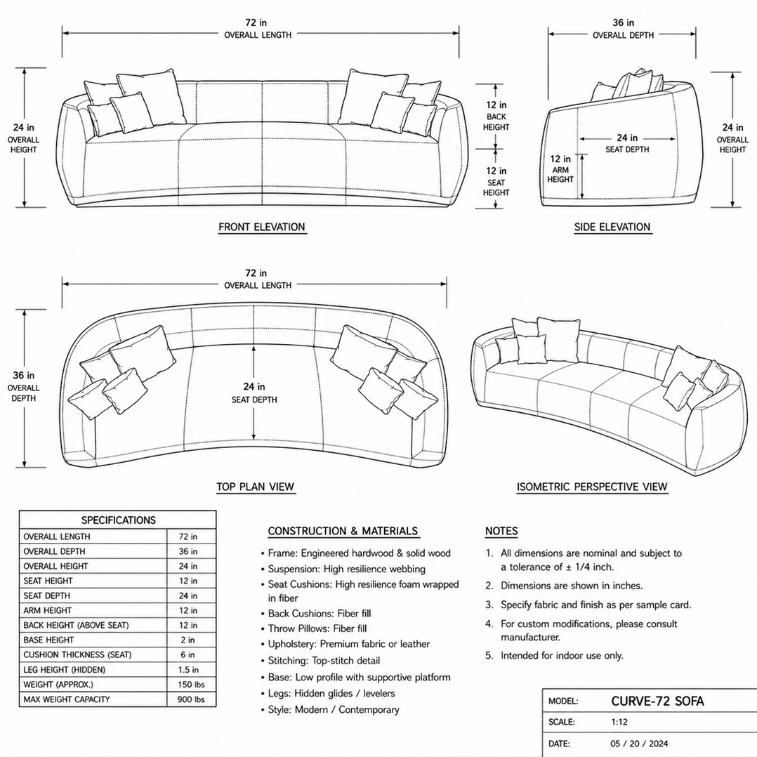 Suede Horizon - sofa