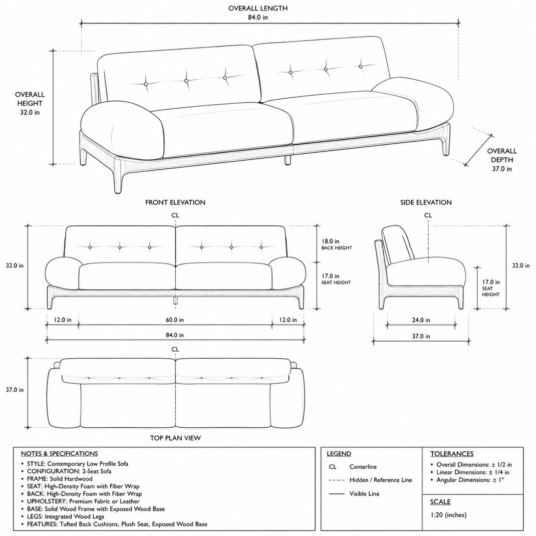 Linea Sectional - Sofa