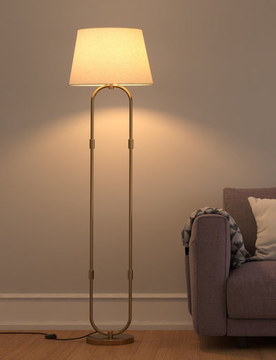 Modern Loop Floor Lamp (5 ft) – Brass Antique