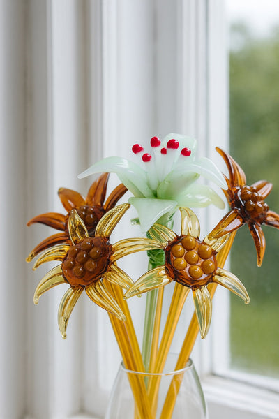 Lily in Golden Fields- — Handblown Glass Bouquet