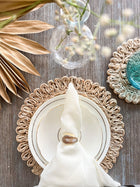 Napkin Rings- Natural Agate Set of 6