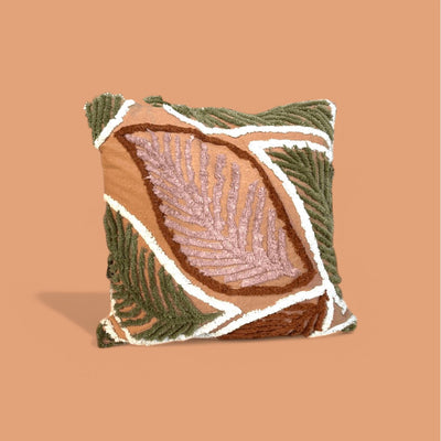 Autumn Fern Tufted Cushion Cover
