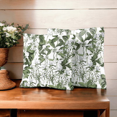 Blossom Embrace Velvet Cushion Cover - Set of 2
