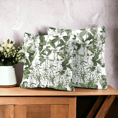 Blossom Embrace Velvet Cushion Cover - Set of 2
