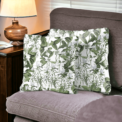Blossom Embrace Velvet Cushion Cover - Set of 2