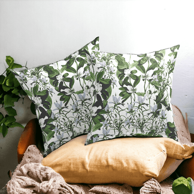 Blossom Embrace Velvet Cushion Cover - Set of 2
