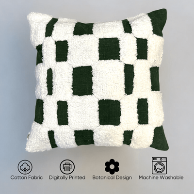 Checkered Chic Tufted Cushion Cover - Set of 5