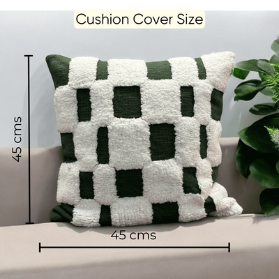 Checkered Chic Tufted Cushion Cover - Set of 5
