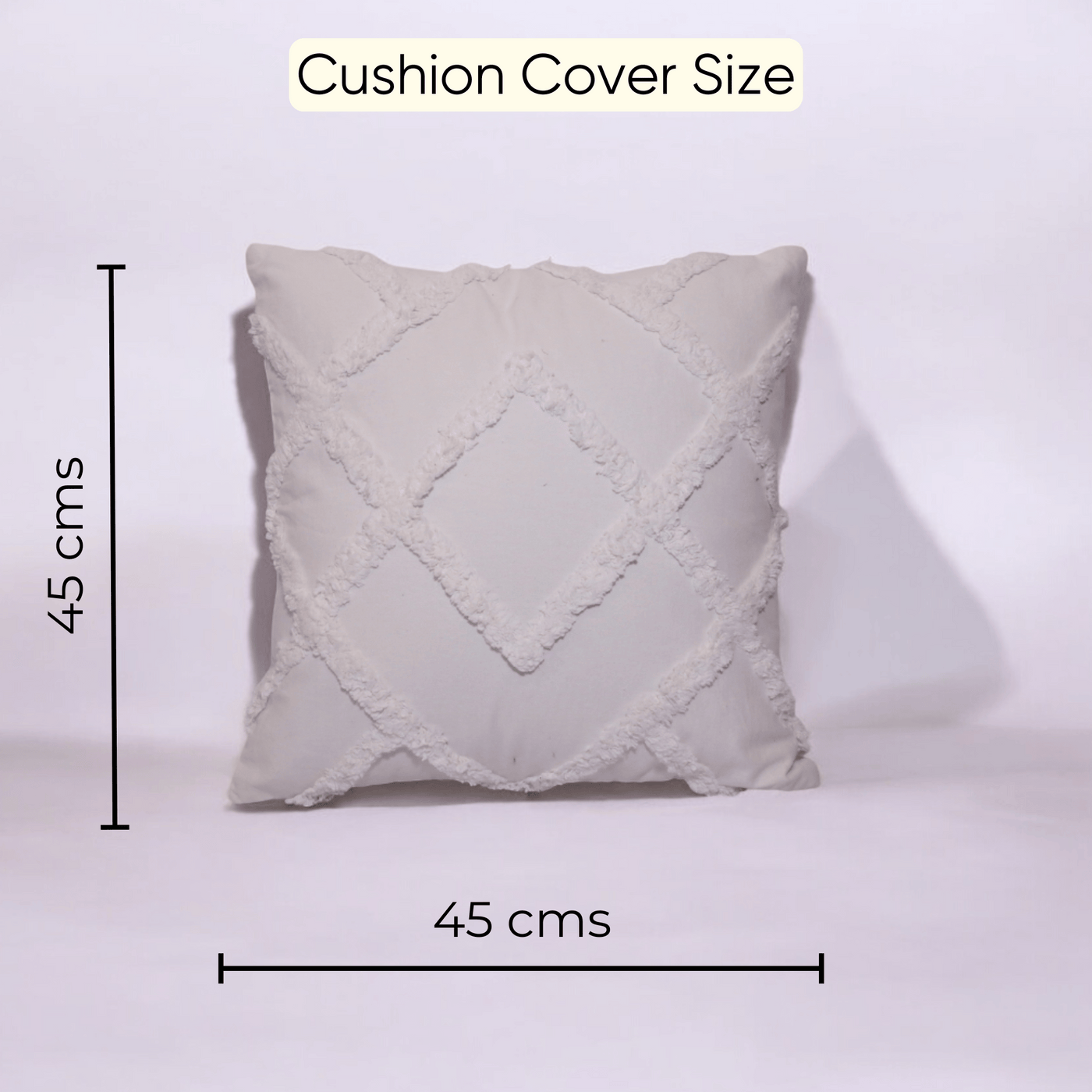 Diamond Ivory Tufted Cushion Cover - Set of 5