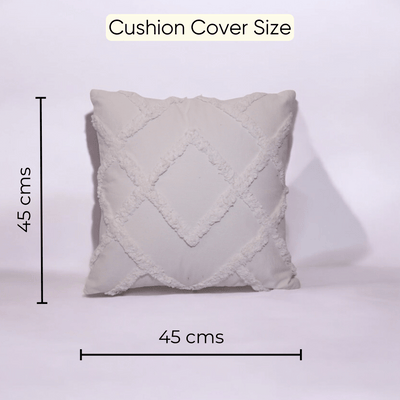 Diamond Ivory Tufted Cushion Cover - Set of 5