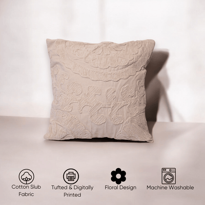 Elegant Flora Tufted Cushion Cover