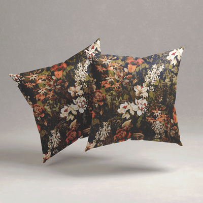 Enchanted Forest Velvet Cushion Cover - Set of 2