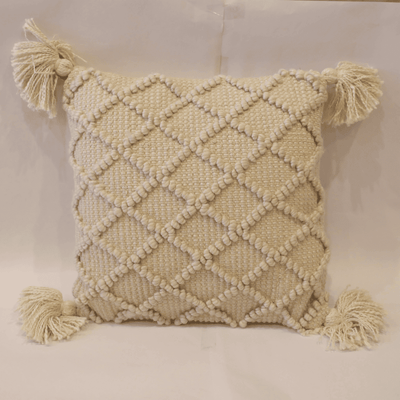 Ivory Diamond Tufted Cushion Cover - Set of 5
