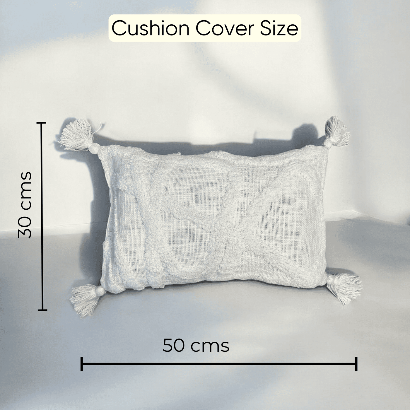 Ivory Dream Tufted Cushion Cover- Set of 5