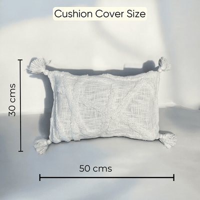 Ivory Dream Tufted Cushion Cover- Set of 5