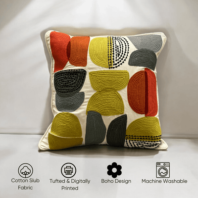 Modern Geometric Tufted Cushion Cover - Set of 5